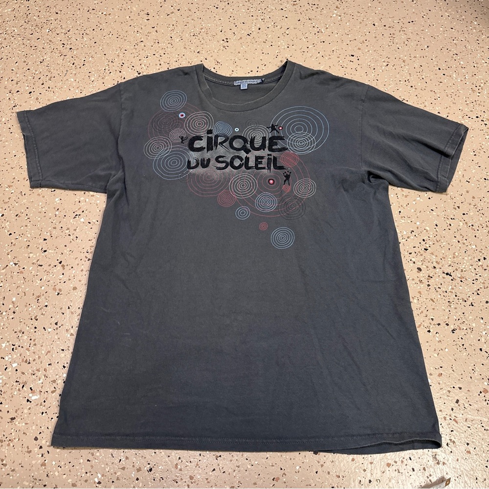 Cirque Du Soleil 2000s T Shirt Dark Grey Graphic Tee Size L Performance Tour